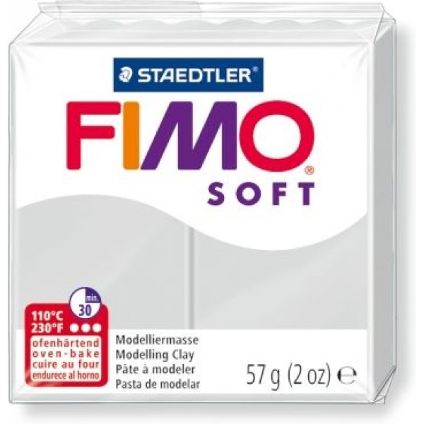 Полимерная глина FIMO Soft 80 (серый дельфин) 57г арт. 8020-80